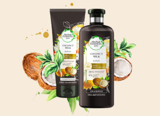 Herbal Essences pure με γάλα καρύδας